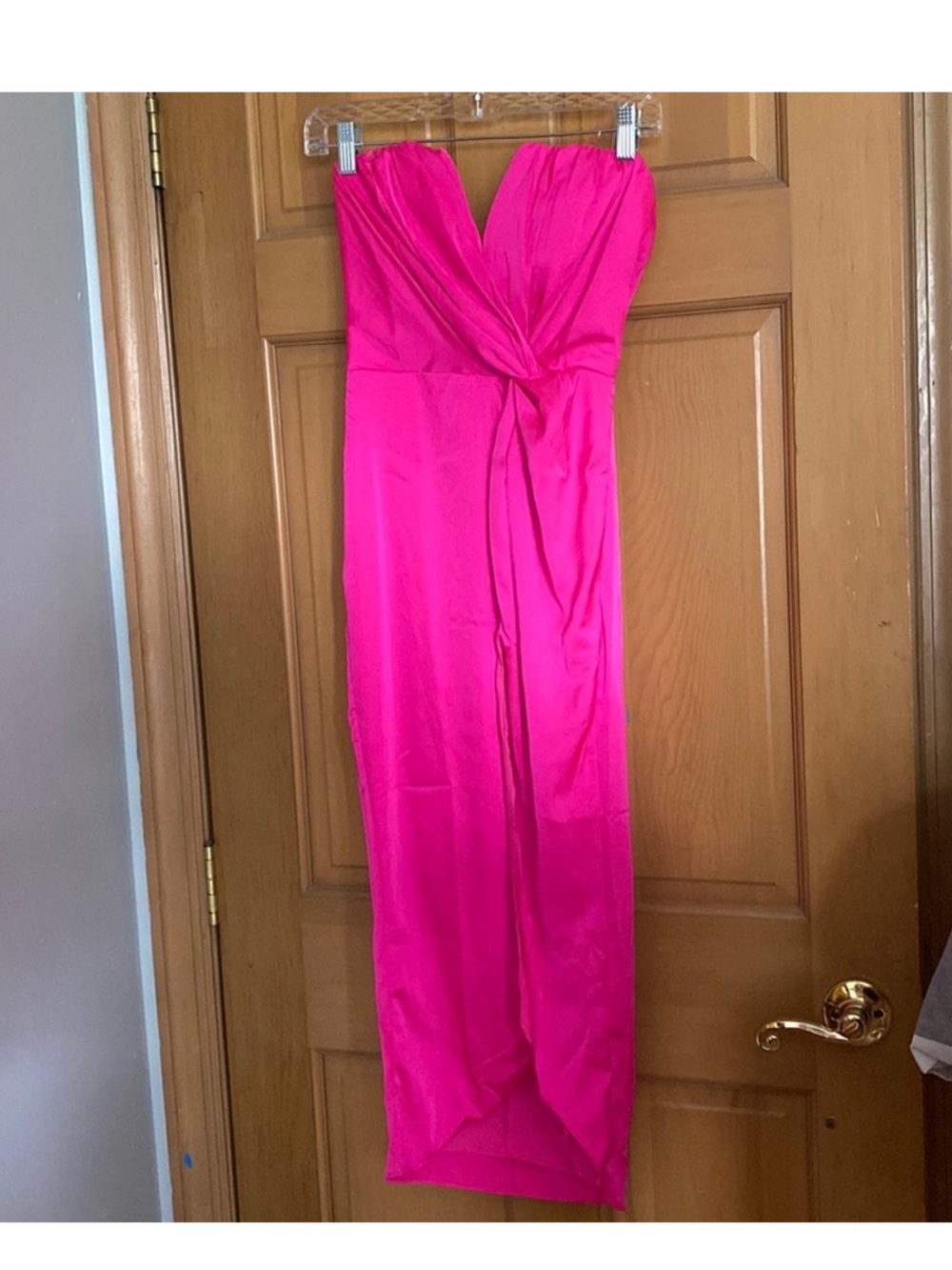DO+BE Strapless Fuchsia Evening Gown